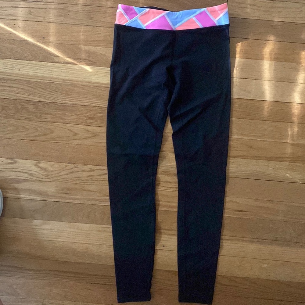 Ivivva by Lululemon Black Patchwork Waistband Legging SIZE 14